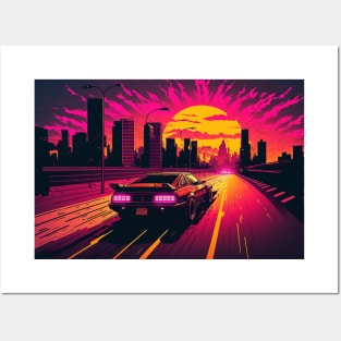 Synthwave Car Posters and Art